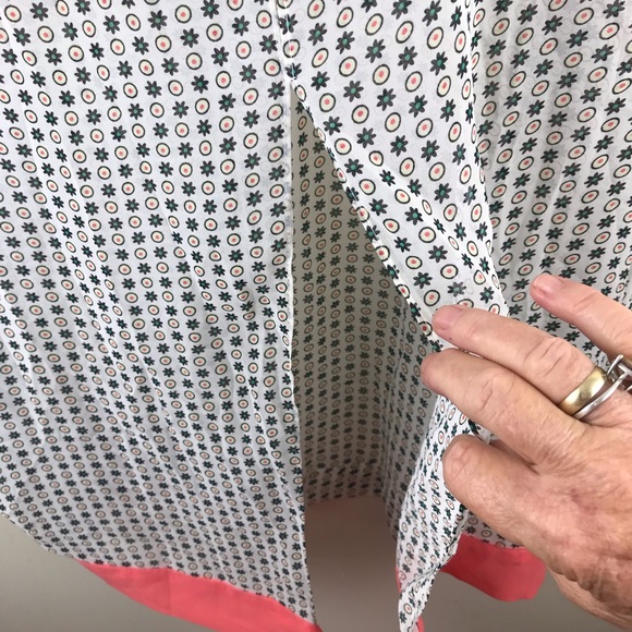 NWT Umgee Blouse Tunic XL Boho Open Slit Long Sleeve & Back Print Semi S… - Picture 10 of 13